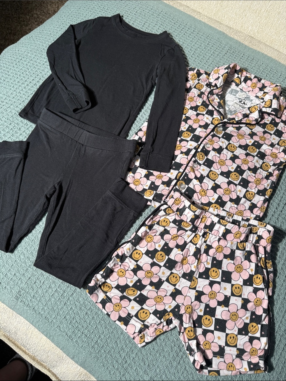 Toddler Girls 3T Pajama Lot-Tones & monkeroos